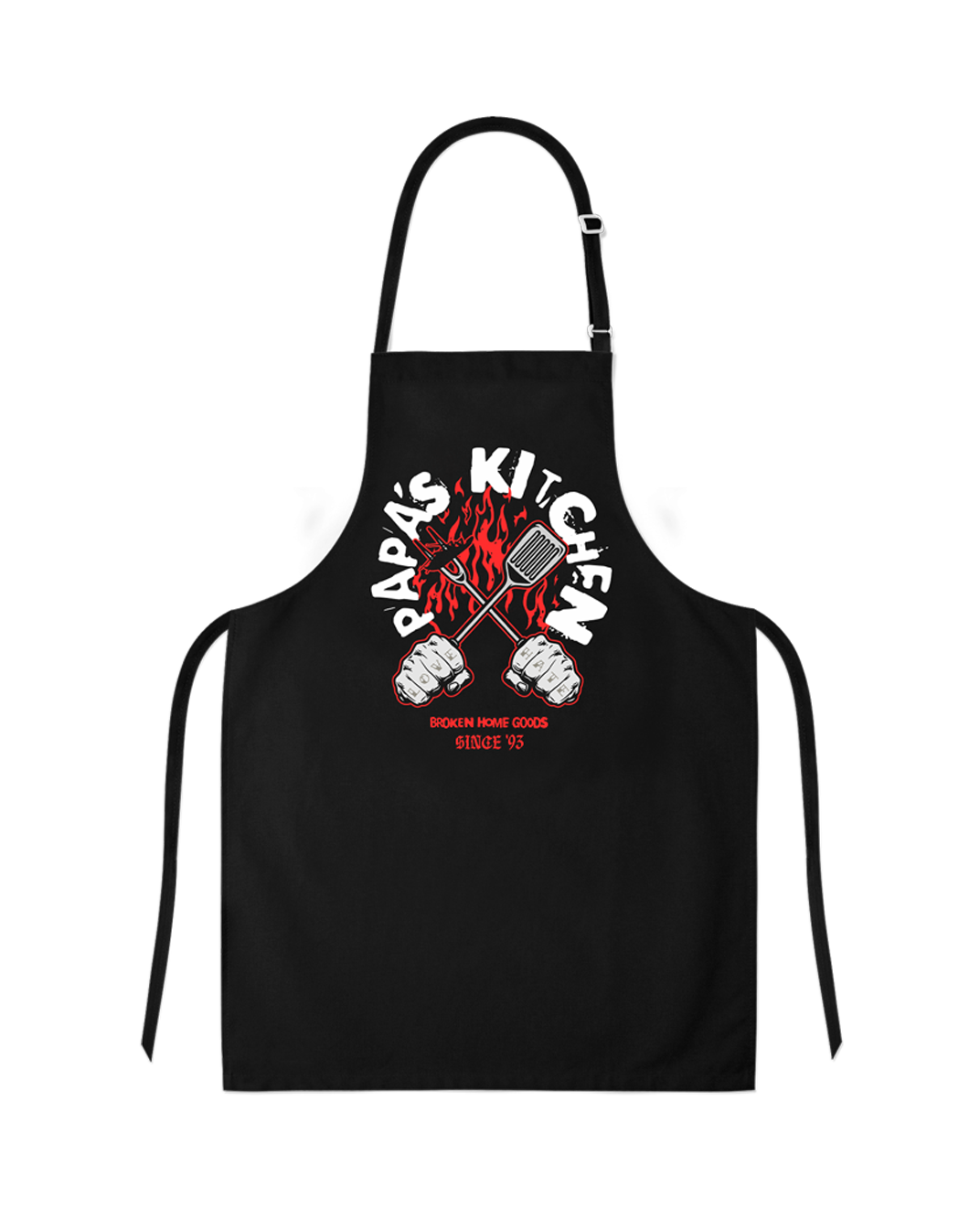 Broken Home Goods Kitchen Apron (Black)