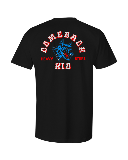 Heavy Steps Dog T-Shirt (Black)