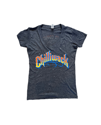 Logo Ladies V-Neck (Graphite Heather)