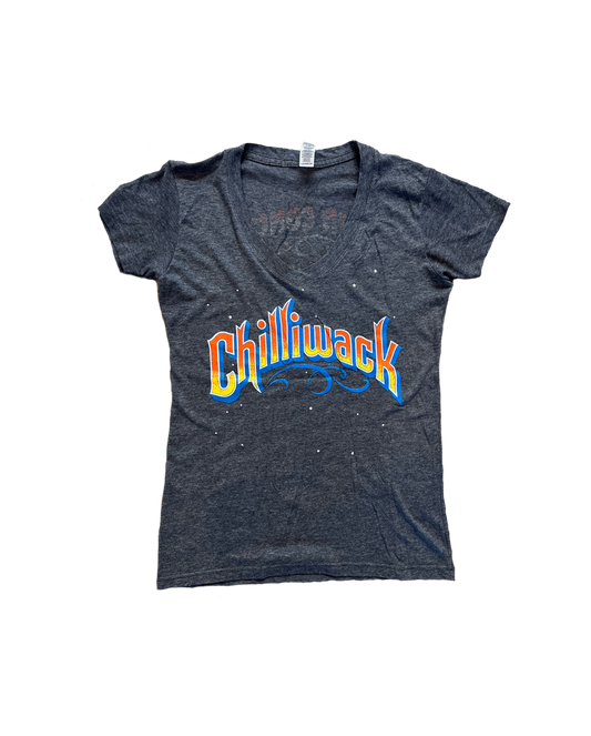Logo Ladies V-Neck (Graphite Heather)