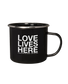 Love Lives Here Enamel Mug