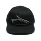 Silver Blackout Snapback Hat